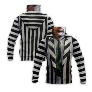 [Top-Selling] Horror Movie Beetlejuice For Halloween Full Print Mask Hoodie