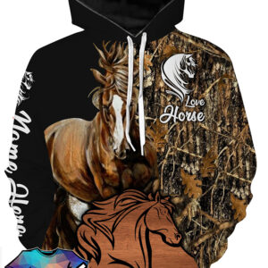 [Top-Selling] Love Horse Personalized Full Printing Hoodie