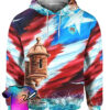 [Top-Selling] Puerto Rico Symbols Full Printing Hoodie