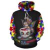 [Top-Selling]  Sugar Skull Fairy It’S Ok To Be Different Autism Awareness 3D Hoodie