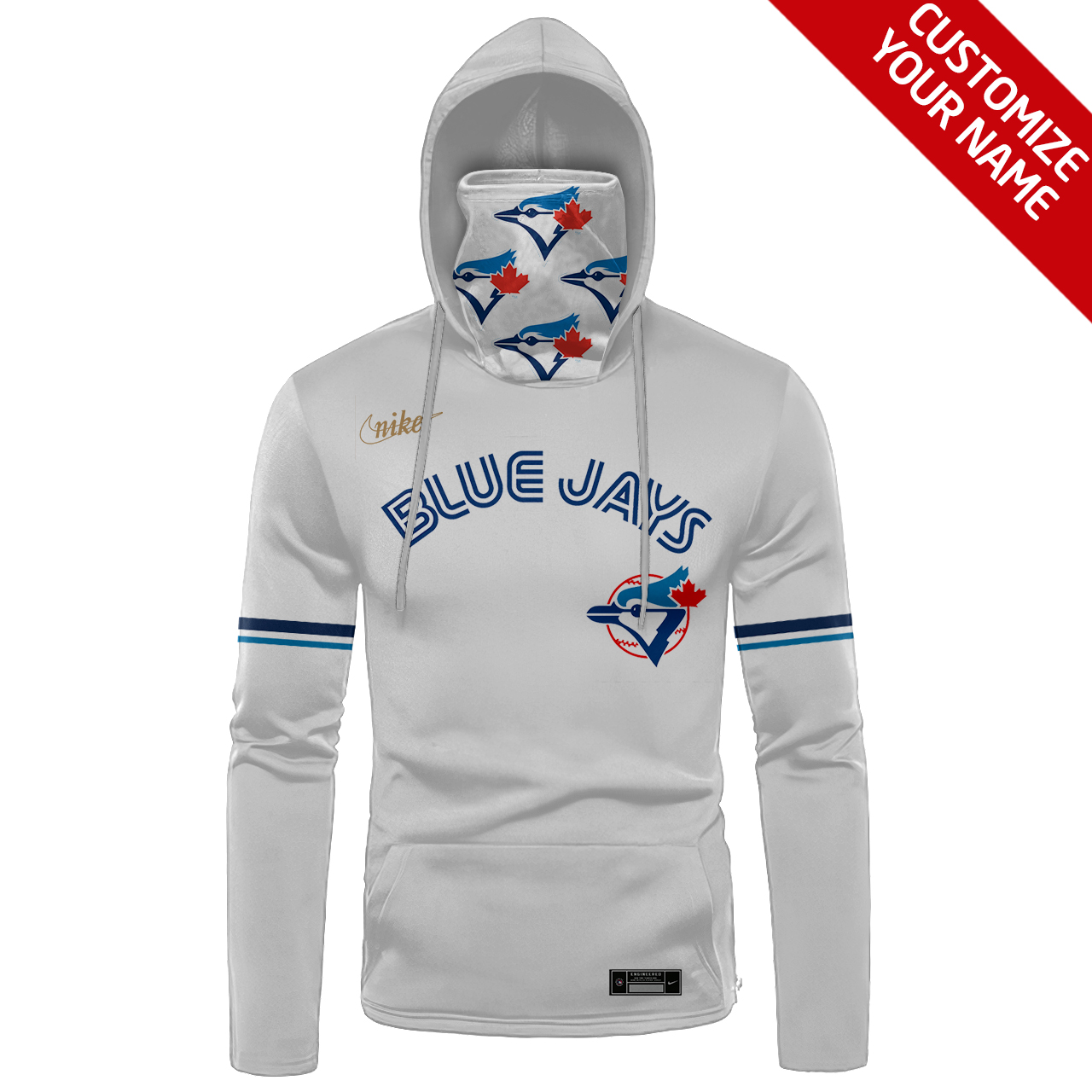 Toronto Blue Jays Custom Name And Number 3D Hoodie Mask Toronto Blue Jays Custom Name And Number 3D Hoodie Mask
