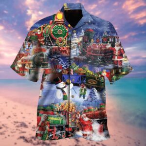 Train To Christmas Hawaiian Shirt