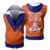 Training To Beat Goku Or At Least Krillin Zip Up Sleeveless Hoodie