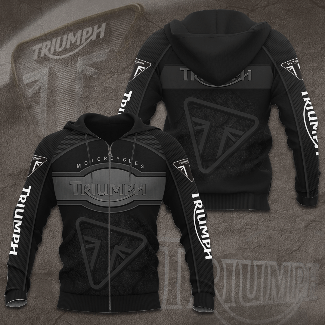Triumph Motorcycles 3D Zip Hoodie Triumph Motorcycles 3D Zip Hoodie