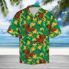 Tropical Banana Dachshund Hawaiian Shirt Summer Button Up