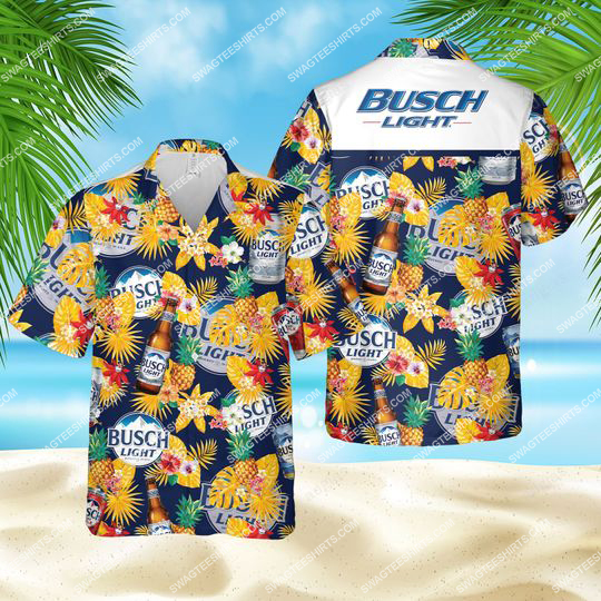 Tropical Busch Light Beer All Over Print Hawaiian Shirt Tropical Busch Light Beer All Over Print Hawaiian Shirt