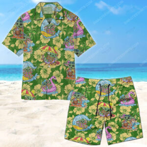 Tropical Floral Baby Yoda Summer Vacation Hawaiian Shirt- Maria