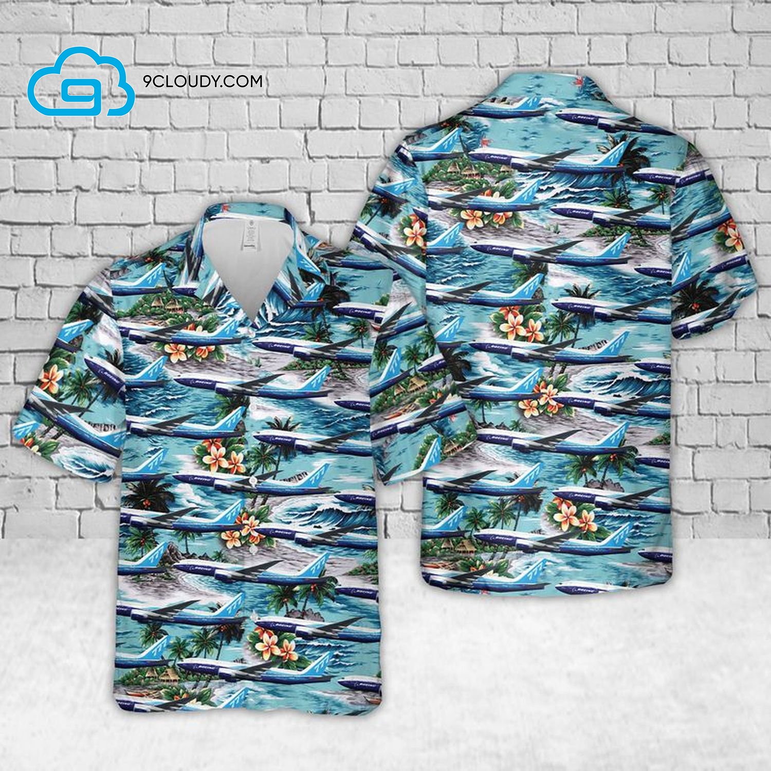 Tropical Flower Boeing 777 Full Print Hawaiian Shirt Tropical Flower Boeing 777 Full Print Hawaiian Shirt