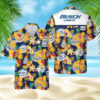Tropical Flower Busch Light Beer Full Printed Hawaiian Shirt- Maria