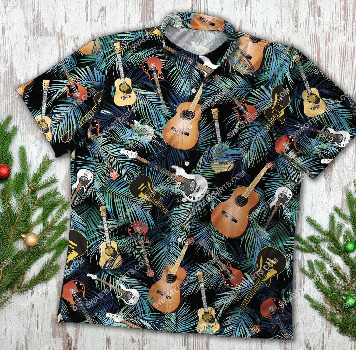 Tropical Music Guitar All Over Printed Hawaiian Shirt Tropical Music Guitar All Over Printed Hawaiian Shirt