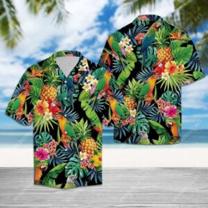 Tropical Parrot All Over Printed Hawaiian Shirt