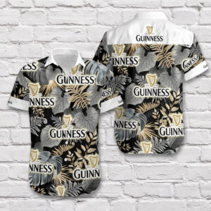 Tropical Summer Guinness Beer Short Sleeve Hawaiian Shirt