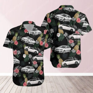 Tropical Summer Mitsubishi Car Short Sleeve Hawaiian Shirt