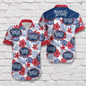 Tropical Summer Samuel Adams Beer Short Sleeve Hawaiian Shirt