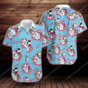 Tropical Summer Snoopy Short Sleeve Hawaiian Shirt