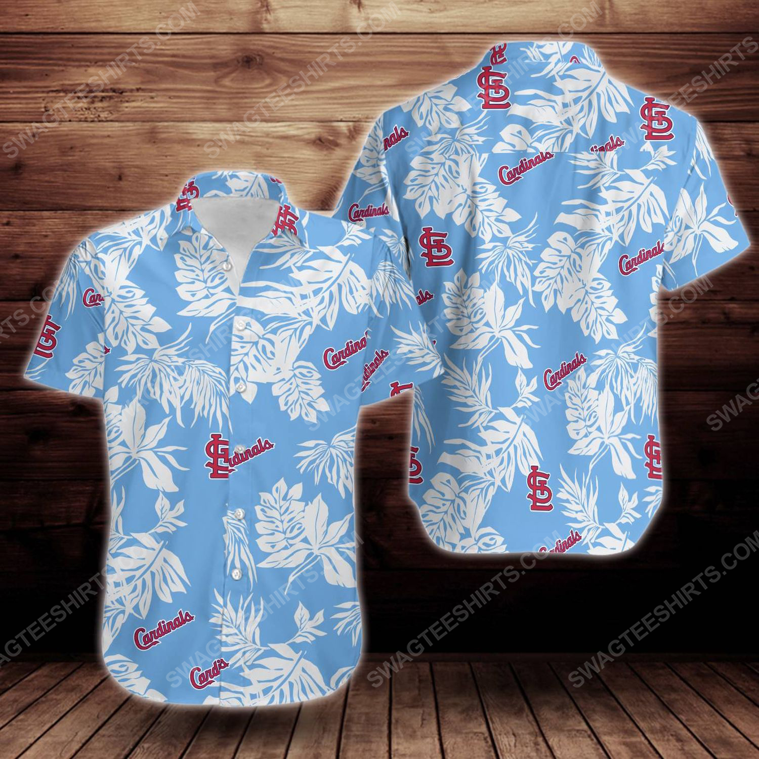 Tropical Summer St Louis Cardinals Short Sleeve Hawaiian Shirt Tropical Summer St Louis Cardinals Short Sleeve Hawaiian Shirt
