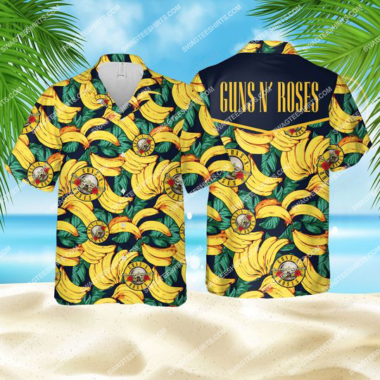 Tropical The Guns N’ Roses Band All Over Print Hawaiian Shirt Tropical The Guns N’ Roses Band All Over Print Hawaiian Shirt