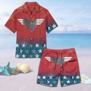 Tropical Wonder Woman Summer Vacation Hawaiian Shirt