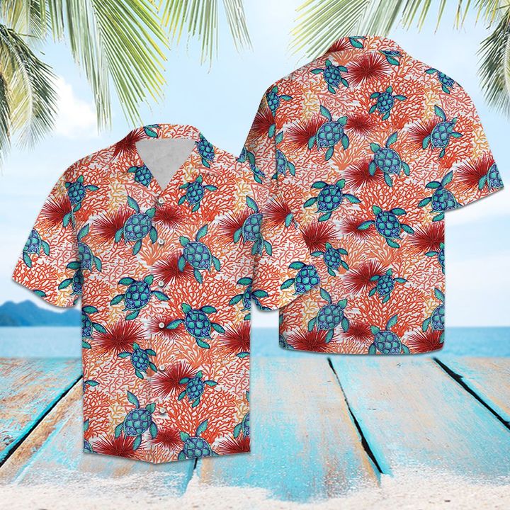 Turtle Hawaiian Shirt Summer Button Up Turtle Hawaiian Shirt Summer Button Up
