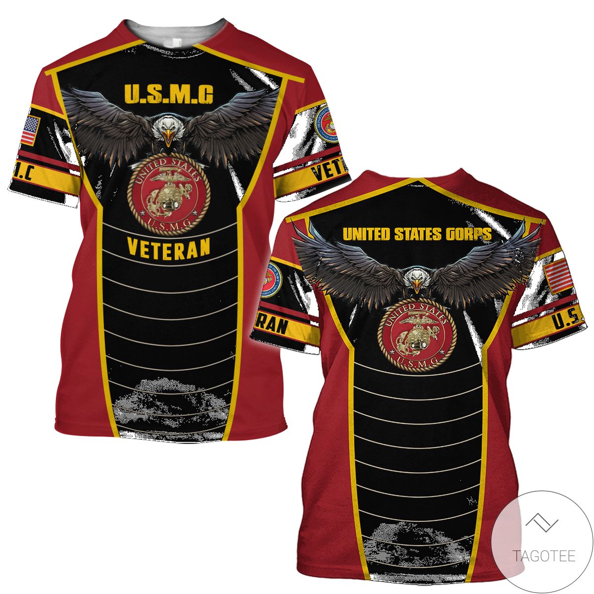 U.S Marine Corps Veteran Eagle Pride 3D All Over Print Hoodie U.S Marine Corps Veteran Eagle Pride 3D All Over Print Hoodie
