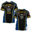 U.S Navy Veteran Eagle Pride Design 3D All Over Print Hoodie