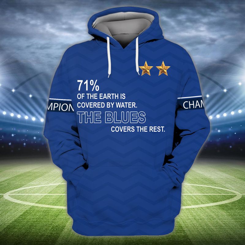 Uefa Champions League 71% Of The Earth Is Covered By Water 3D Hoodie Uefa Champions League 71% Of The Earth Is Covered By Water 3D Hoodie