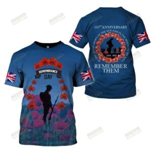 Uk Veteran Remembrance Day 103Rd Anniversary 3D Shirt