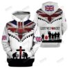 Uk Veterans Lest We Forget 3D Hoodie And Shirt