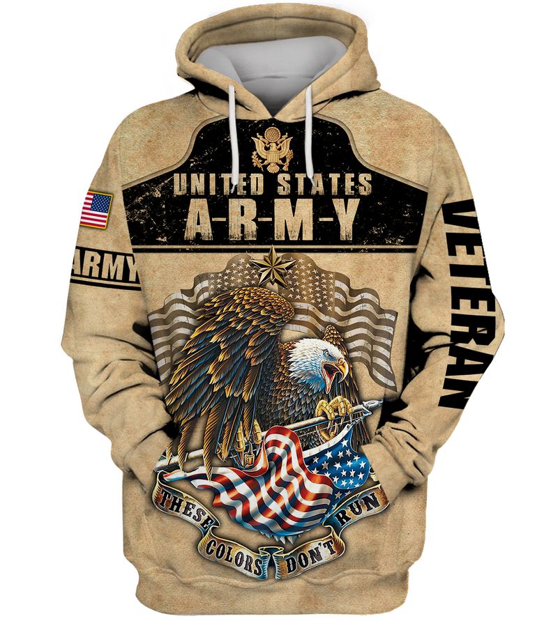 United States Army These Color Don’T Run Eagle 3D Shirt United States Army These Color Don’T Run Eagle 3D Shirt
