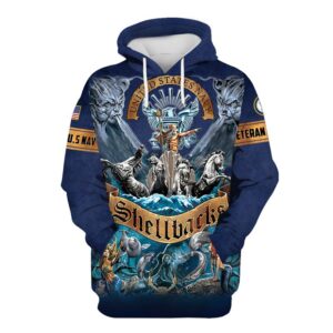 United States Navy Poseidon God Shellbacks 3D Shirt