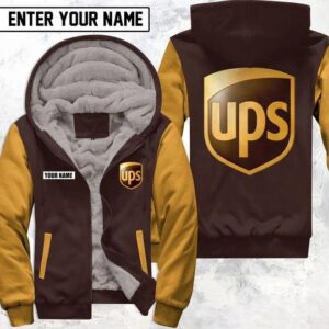 Ups Parcel Custom Name Fleece Hoodie