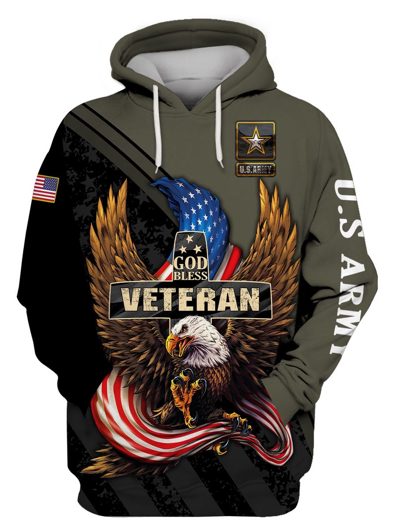 Us Army Eagle God Bless Veteran 3D Shirt Us Army Eagle God Bless Veteran 3D Shirt