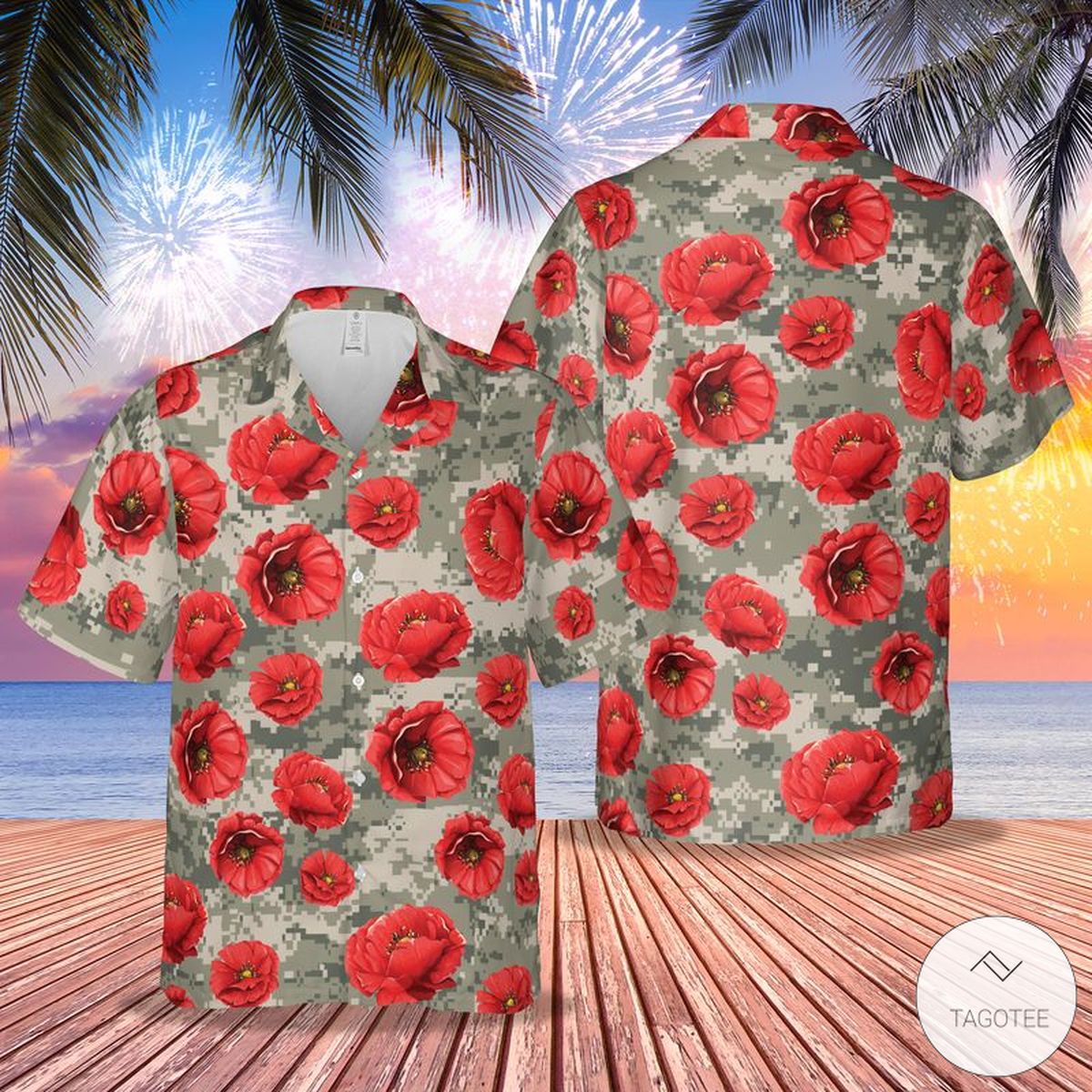 Us Army Poppy Flower Hawaiian Shirt Us Army Poppy Flower Hawaiian Shirt