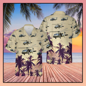 Us Army Sikorsky Uh-60 Black Hawk Helicopter Hawaiian Shirt