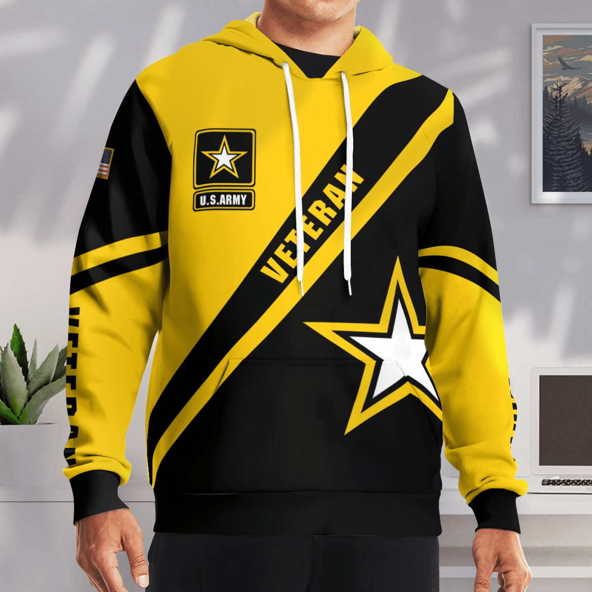 Us Army Veteran American Flag 3D Hoodie Us Army Veteran American Flag 3D Hoodie