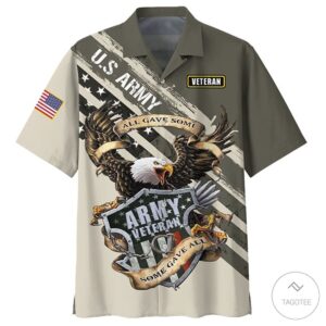 Us Army Veteran Eagle Flag Hawaiian Shirt