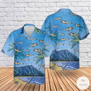 Us Coast Guard H-3 Helicopter Hawaiian Shirt