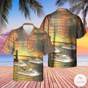 Us Cruise Ship New York City Hawaiian Shirt