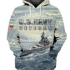 Us Navy Veteran Battleship 3D Hoodie