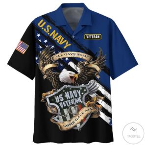 Us Navy Veteran Eagle Flag Hawaiian Shirt