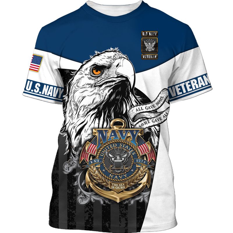 Us Navy Veteran Eagle The Sea Is Ours 3D Shirt Hoodie Us Navy Veteran Eagle The Sea Is Ours 3D Shirt Hoodie