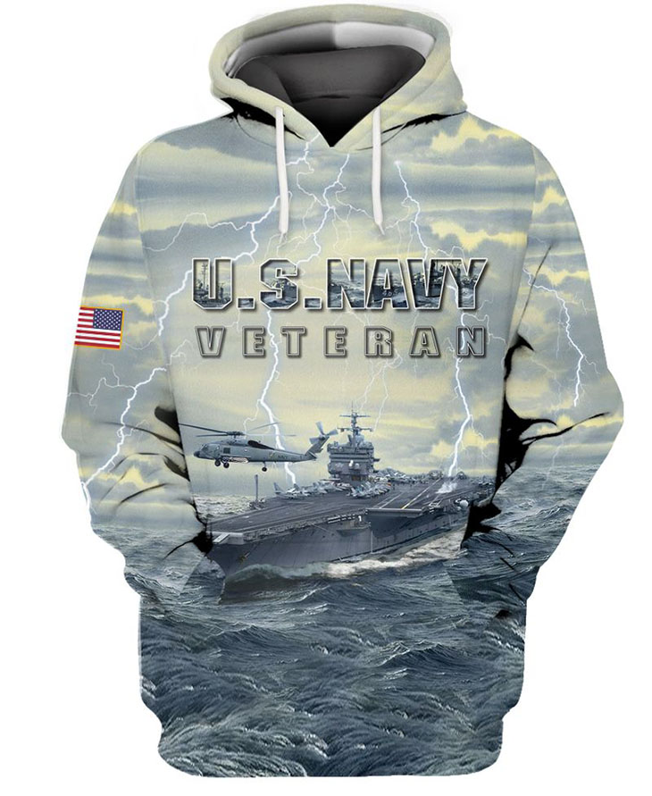 Us Navy Veteran Ship And Aircraft 3D Hoodie Us Navy Veteran Ship And Aircraft 3D Hoodie