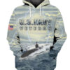 Us Navy Veteran Submarine 3D Hoodie