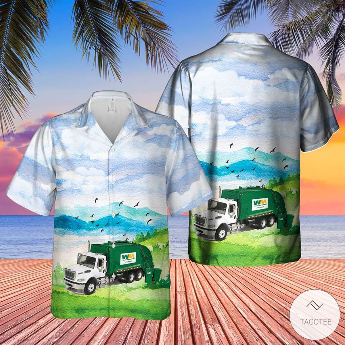 Us Waste Management Garbage Roll-Off Hawaiian Shirt Us Waste Management Garbage Roll-Off Hawaiian Shirt