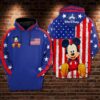 Usa American Mickey Mouse 3D Hoodie