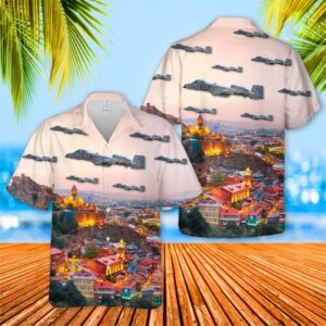 Usaf 75Th Fighter Squadron Tiger Sharks Hawaiian Shirt