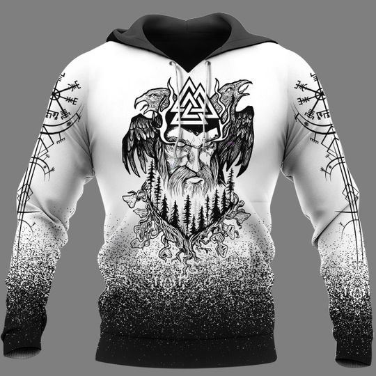 Valknut Hammer 3D Hoodie And Shirt Valknut Hammer 3D Hoodie And Shirt