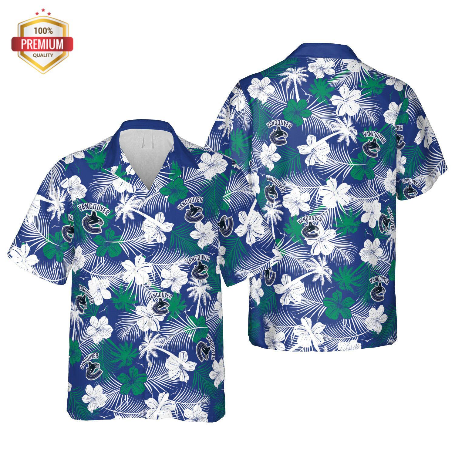 Vancouver Canucks Hawaii Floral Beach Hawaiian Shirt Vancouver Canucks Hawaii Floral Beach Hawaiian Shirt
