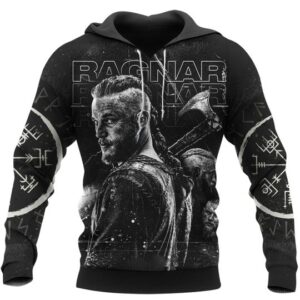 Vegvisir Rune Viking 3D Hoodie And Shirt