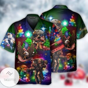 Veteran Christmas Merry Christmas Hawaiian Shirt- Tagotee